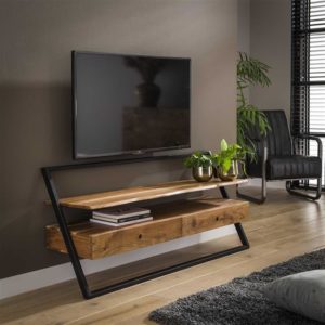 TV-meubel lean 2L - massief acacia naturel