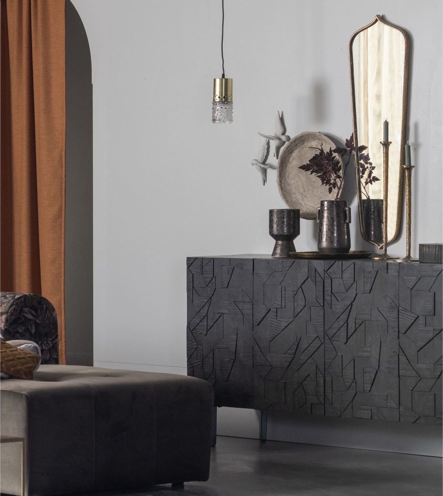 BePureHome Counter Dressoir Hout Zwart Black Kast