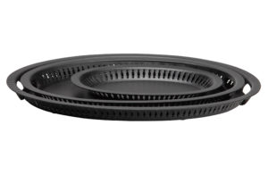 BePureHome Set V 3 - Dish Dienbladen Metaal Zwart Black Woonaccessoire