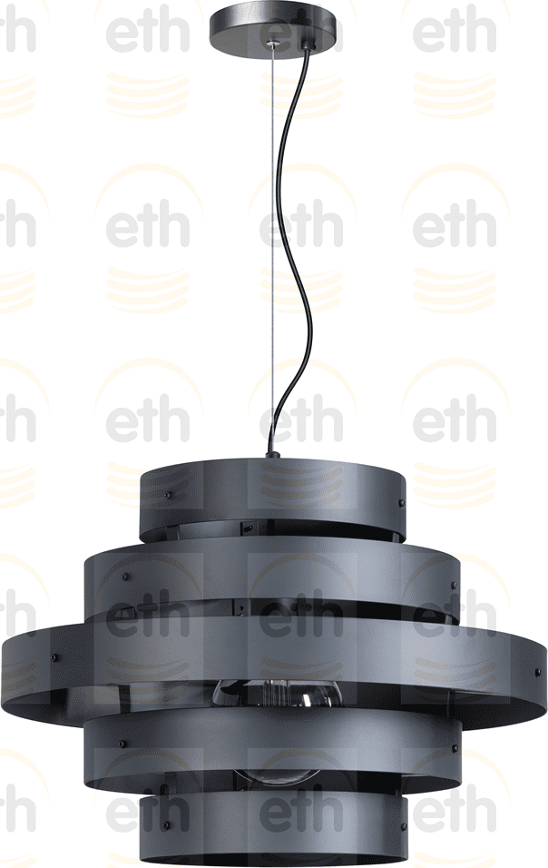 Blagoon hanglamp 5 rings E27 D500xH1350mm antraciet ETH verlichting 05-HL4357-30