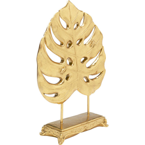 Beeld Object Monstera Leaf Gold 26,5cm Kare Design Beeld 53382