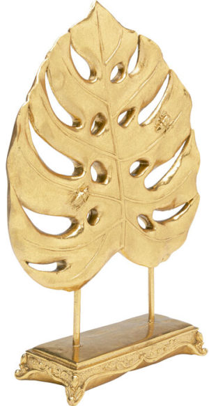 Beeld Object Monstera Leaf Gold 26,5cm Kare Design Beeld 53382