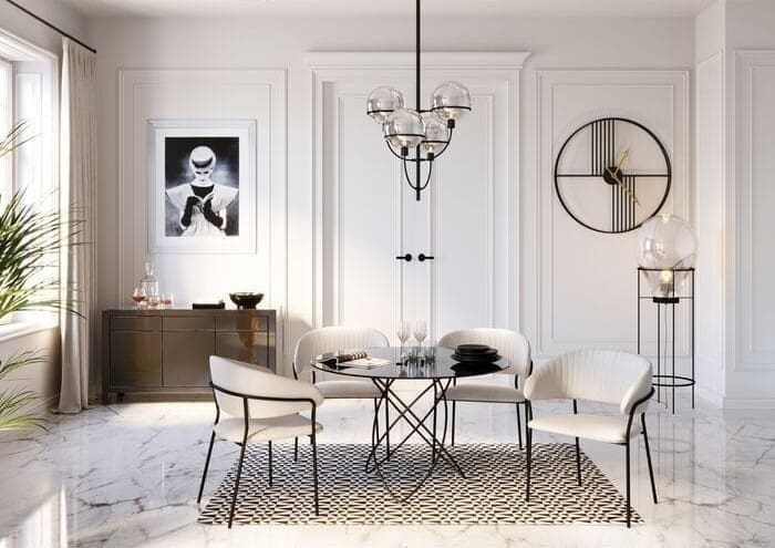 Eettafel Molekular Black Ø120cm Kare Design Eettafel 85673