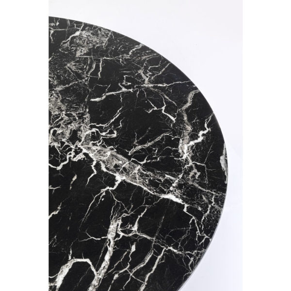 Eettafel Veneto Marble Black Ø110cm Kare Design Eettafel 86018