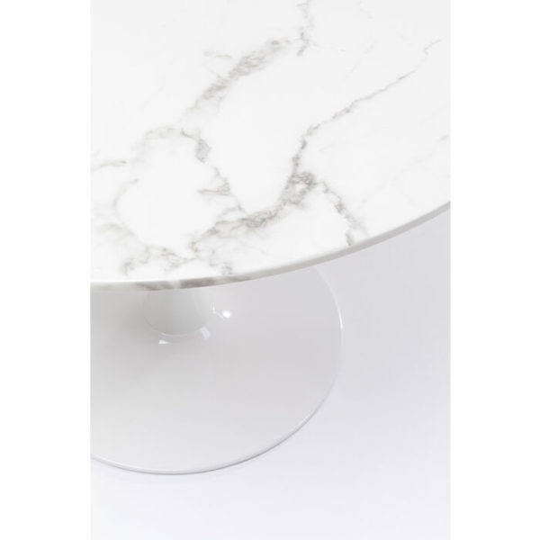 Eettafel Veneto Marble White Ø110cm Kare Design Eettafel 86017
