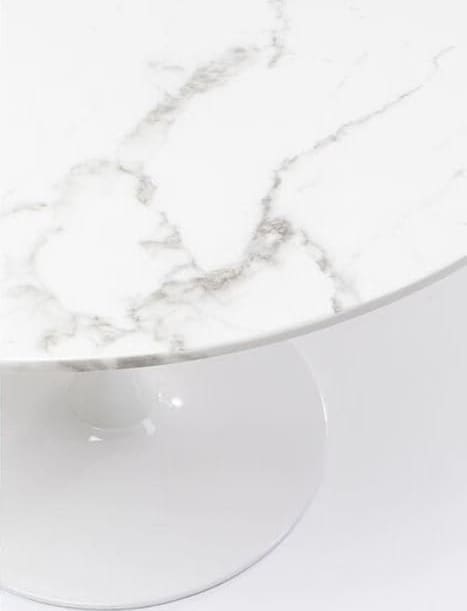 Eettafel Veneto Marble White Ø110cm Kare Design Eettafel 86017