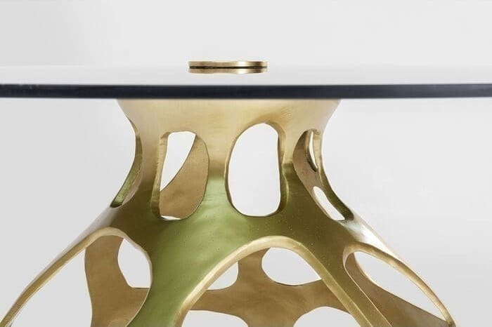 Eettafel Volcano Gold Ø120cm Kare Design Eettafel 85699