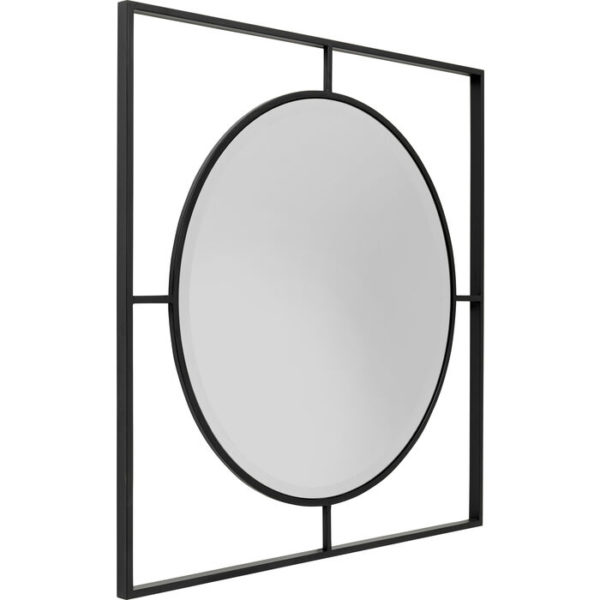 Spiegel Mirror Stanford Frame Matt Black Ã˜90cm Kare Design Spiegel 85910