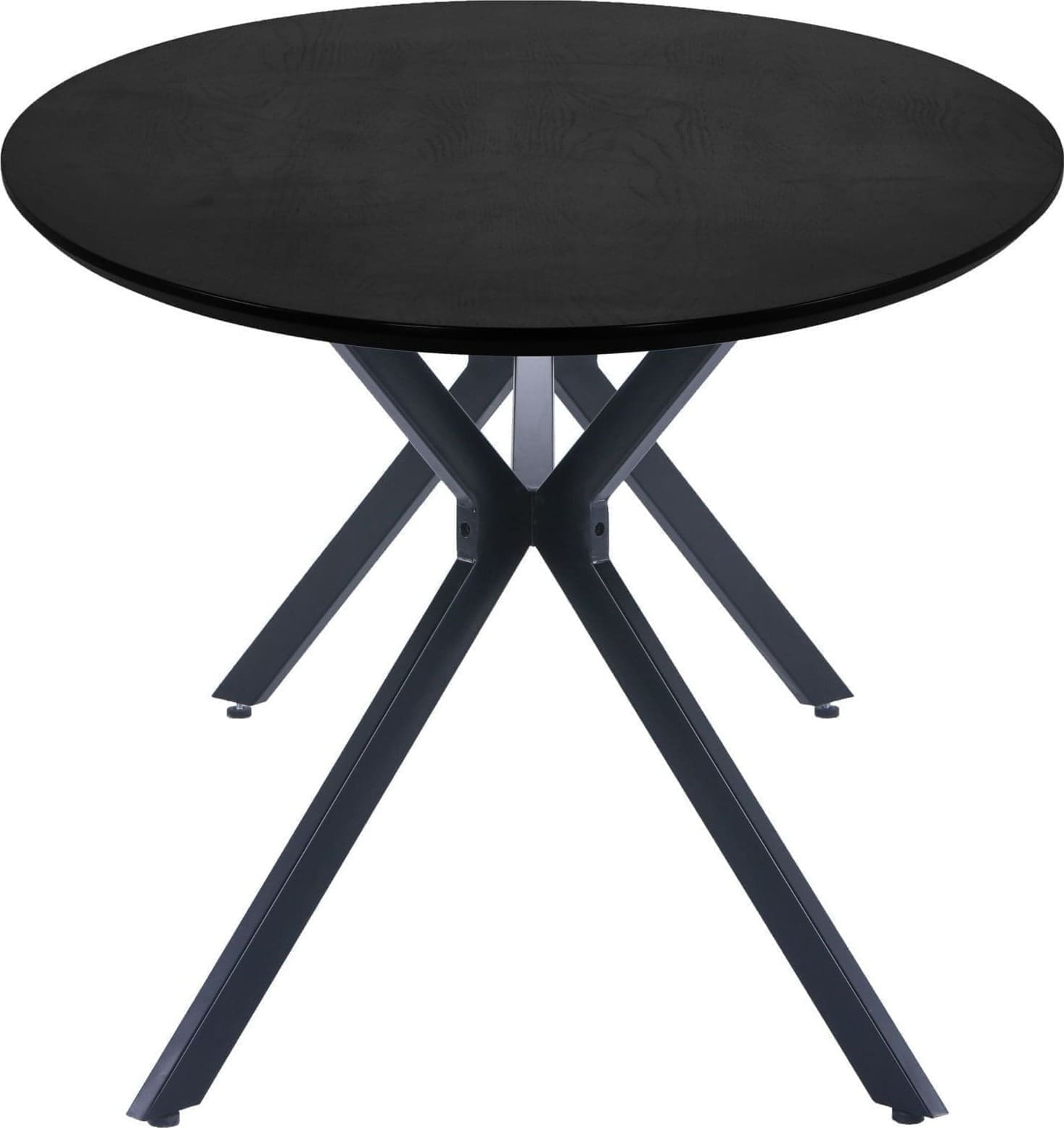 WOOOD Bruno Eettafel Ovaal Mdf Zwart 220x100cm Black Eettafel