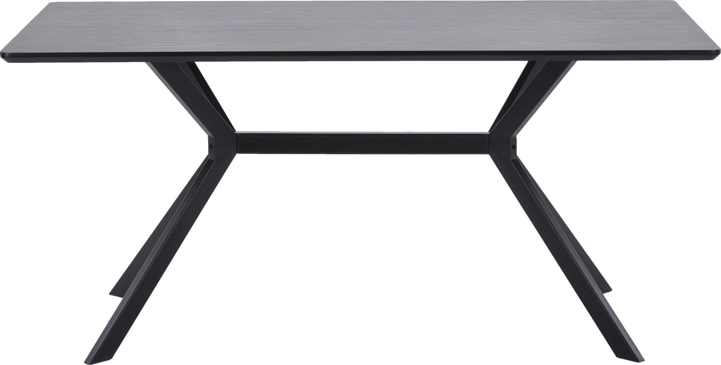 WOOOD Bruno Eettafel Rechthoek Mdf Zwart 160x90cm Black Eettafel