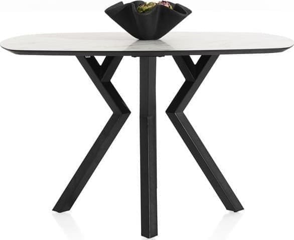 Xooon Masura bartafel ovaal - 150 x 105 cm - (hoogte 92 cm) - wit Eettafel