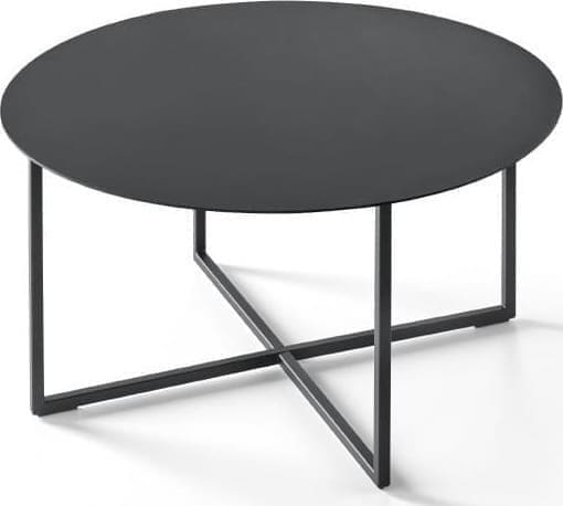 MILOS Bijzettafel metaal rond Ø70 RAL 9005 zwart h34,5xØ70, metalen poten RAL 9005 zwart - Baenks