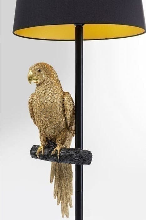 Vloerlamp Animal Parrot Gold 176cm Kare Design Vloerlamp 53445