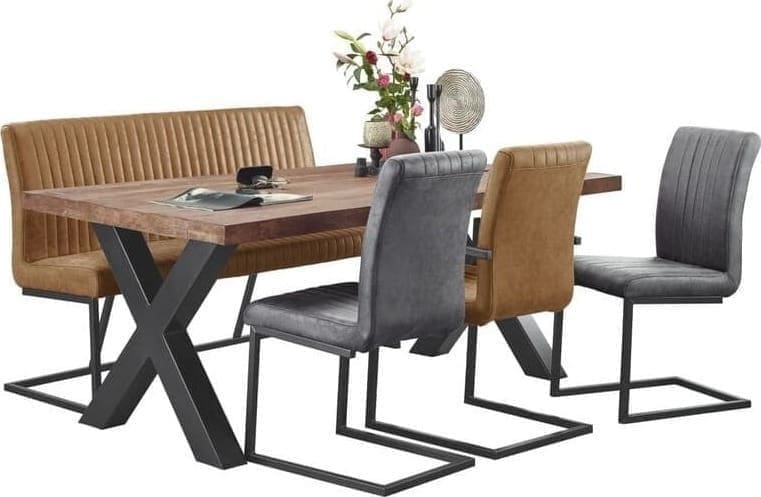 Profijt Meubel Eetbank 130cm Pareda cognac Eetkamerbank