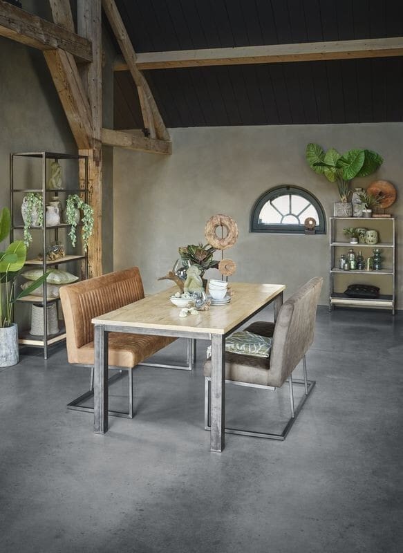 Pronto Wonen Eetbank Parantino (170) stof taupe