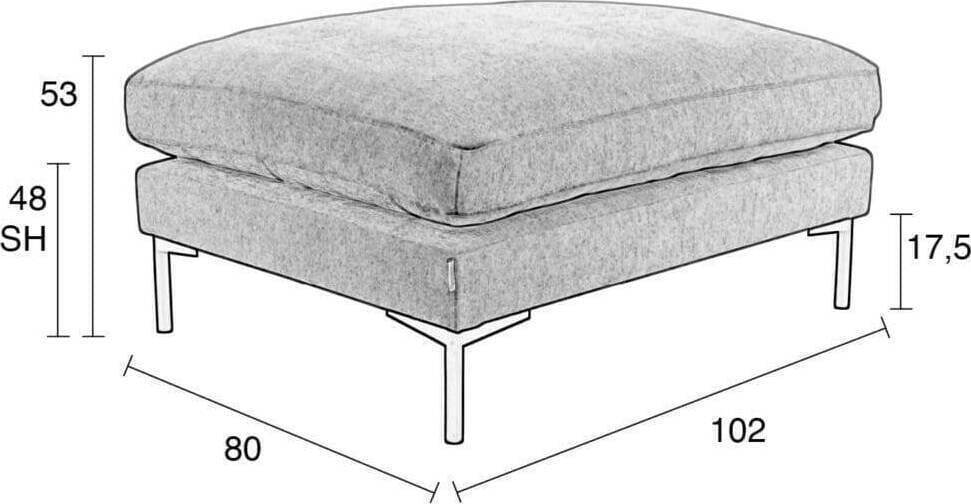 Hocker Summer Anthracite Zuiver ZVR3300039