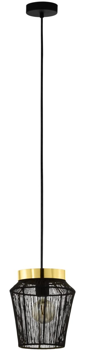 Escandidos hanglamp - zwart - geelkoper Eglo Hanglamp 99806-EGLO