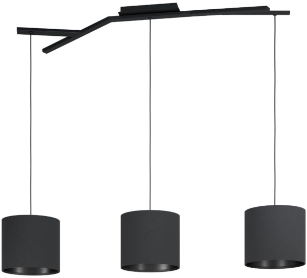 Hanglamp balnario 3li e27 l1050 zwart - zwart Eglo Hanglamp 39886-EGLO