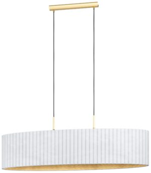 Hanglamp tamareslo 2x e27 l1000 velvet wit/goud - geelkoper-geborsteld Eglo Hanglamp 39764-EGLO
