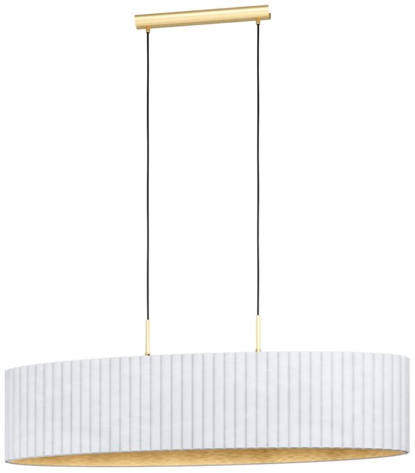 Hanglamp tamareslo 2x e27 l1000 velvet wit/goud - geelkoper-geborsteld Eglo Hanglamp 39764-EGLO