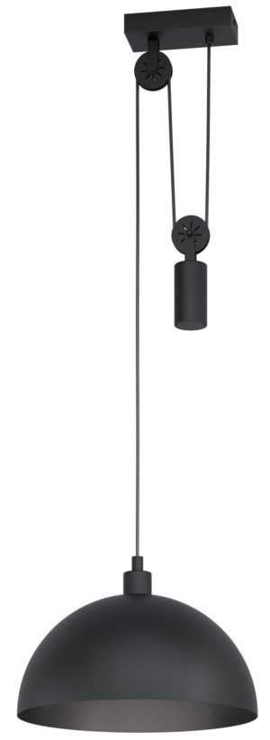 Hanglamp winkworth1 e27 d380 katrol zwart - zwart Eglo Hanglamp 43435-EGLO