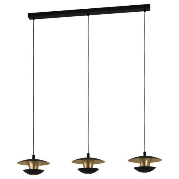 Nuvano hanglamp - zwart - goud Eglo Hanglamp 99663-EGLO
