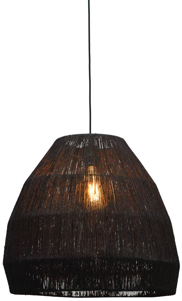 Hanglamp - IGUAZU - Conisch - Zwart Jute - Large (60x50cm)