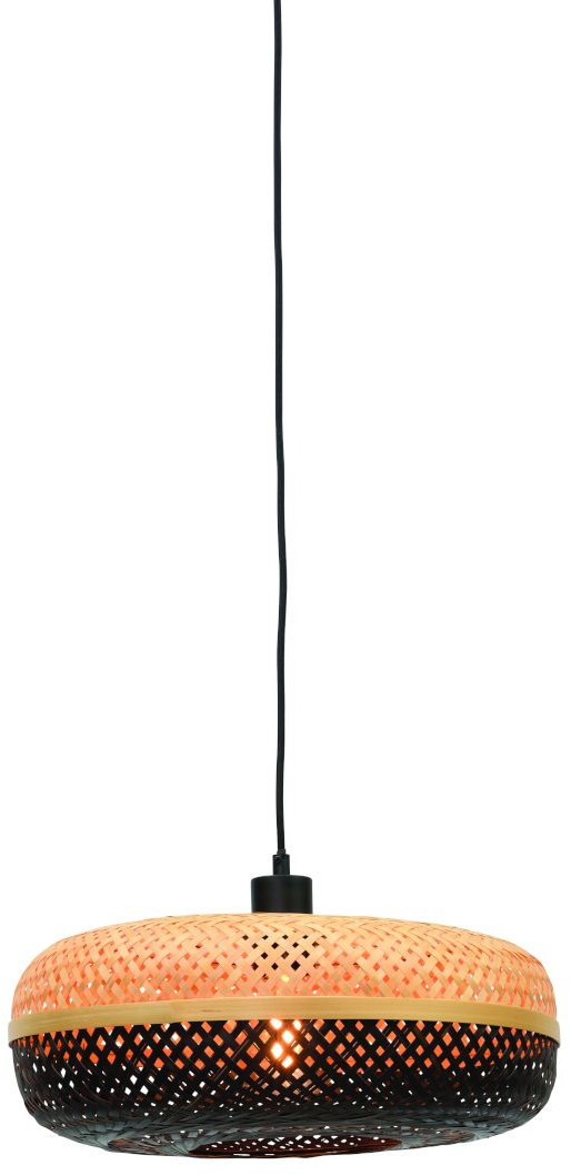Hanglamp Palawan bamboe 40x15cm nat./zwart, S