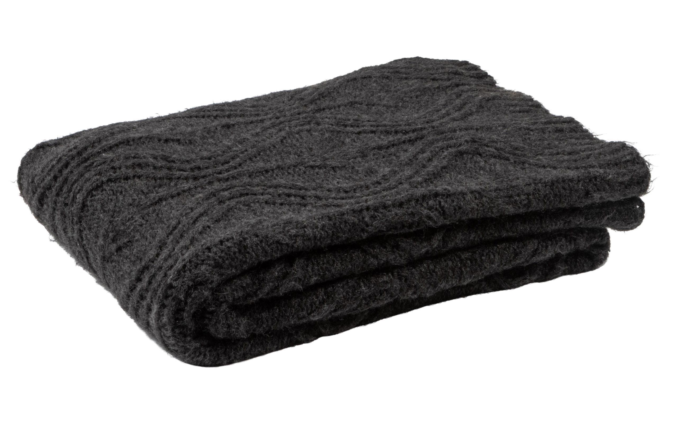 WOOOD Exclusive Drake Plaid Chunky Knit - Cast Iron - 130x170