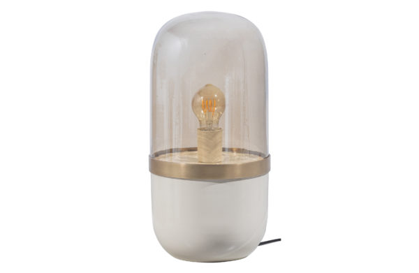 WOOOD Flora Tafellamp Metaal Glas Grijs Grey Lamp