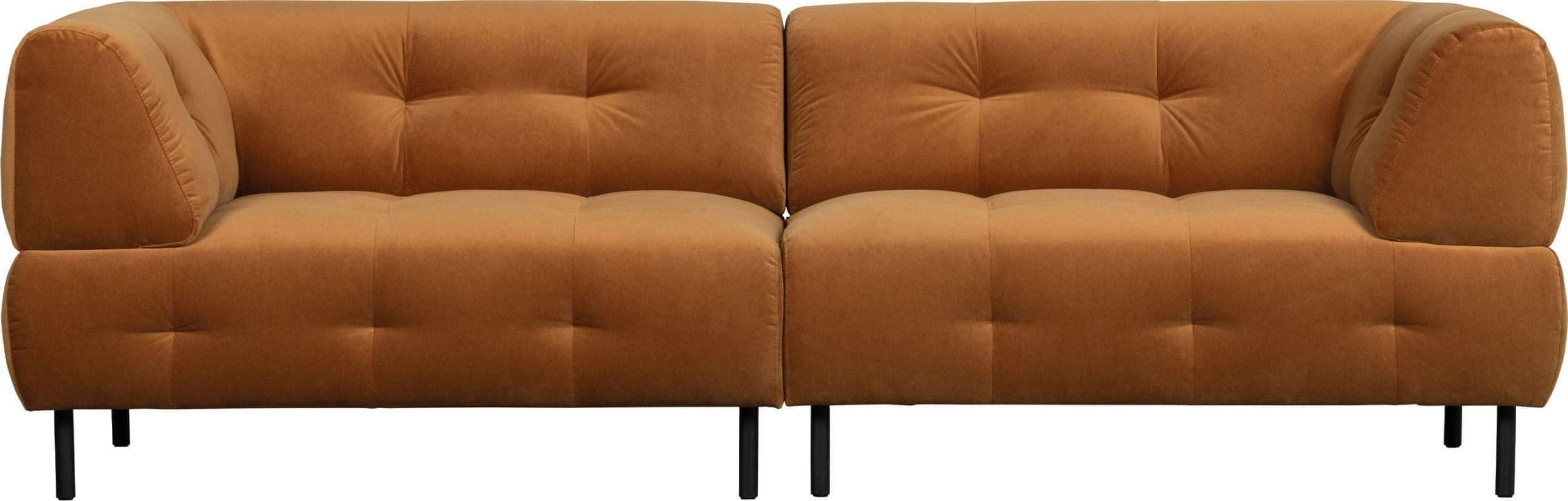 WOOOD Lloyd 4-zitsbank Gewassen Fluweel Cinnamon Cinnamon Bank