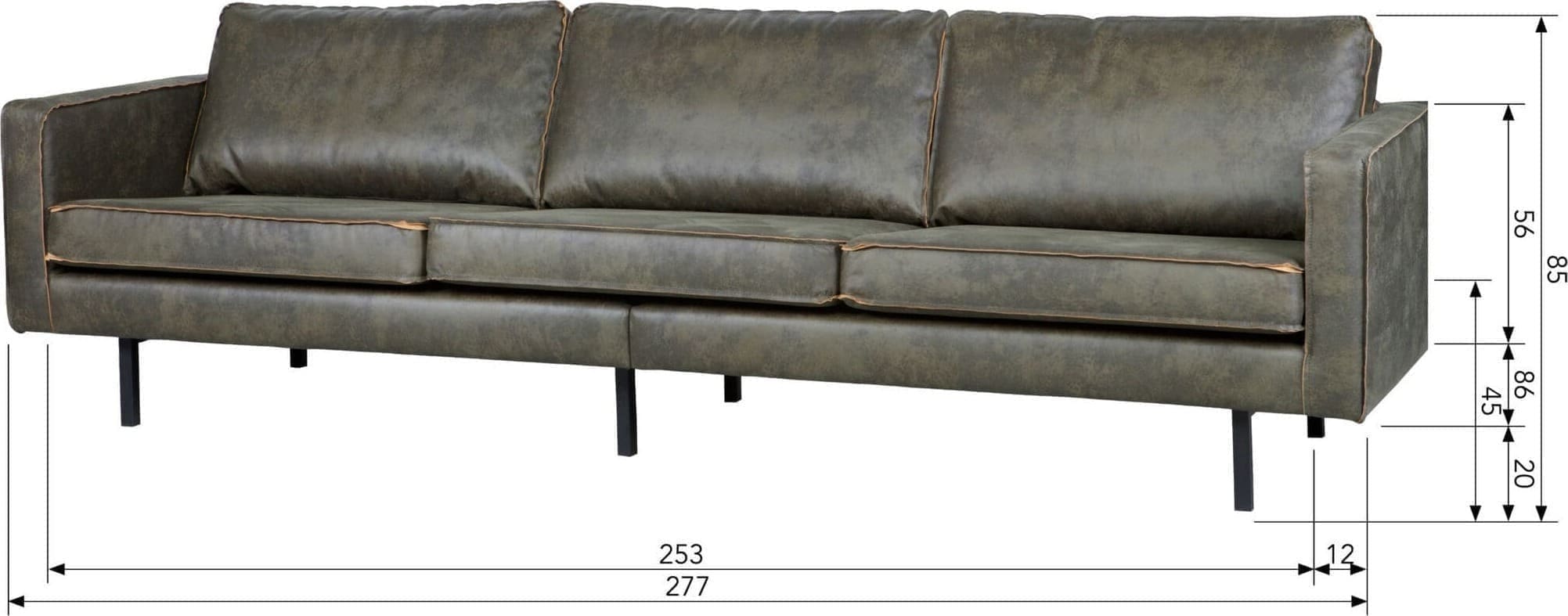 BePureHome Rodeo 3-zitsbank Army Army Bank