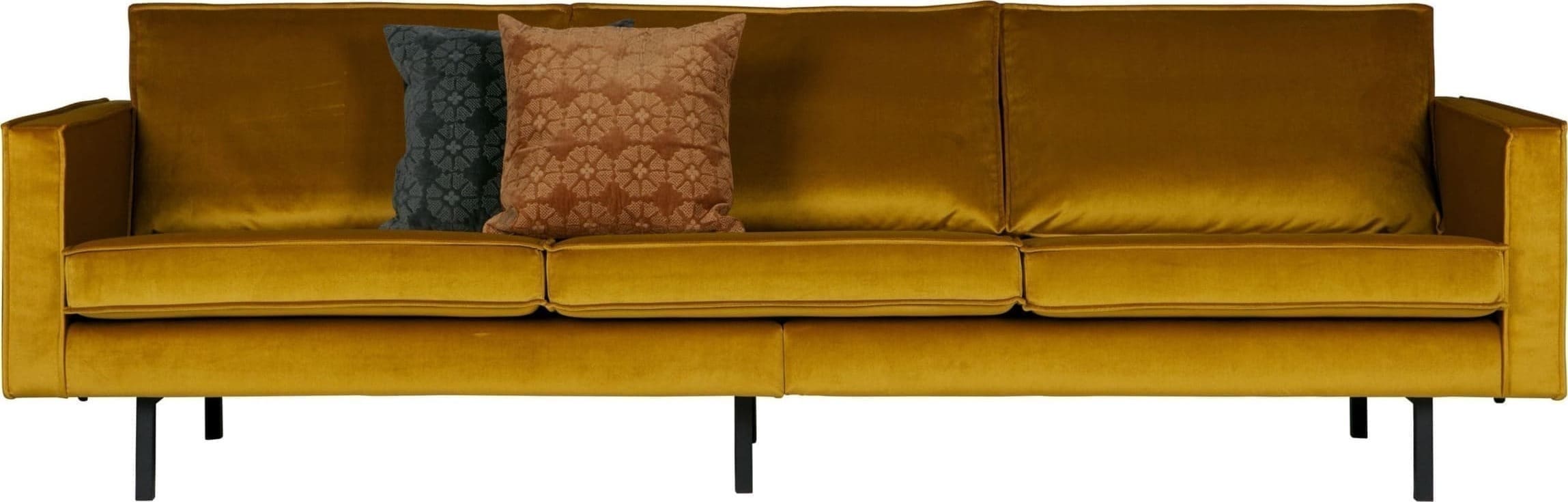 BePureHome Rodeo 3-zitsbank Velvet Oker Ochre Bank