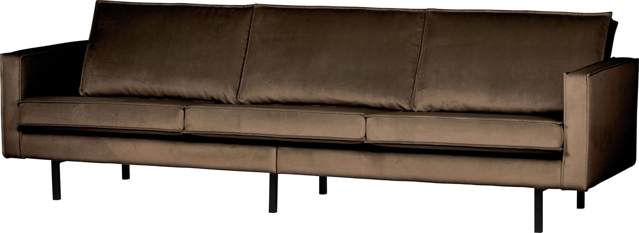 BePureHome Rodeo 3-zitsbank Velvet Taupe Taupe Bank
