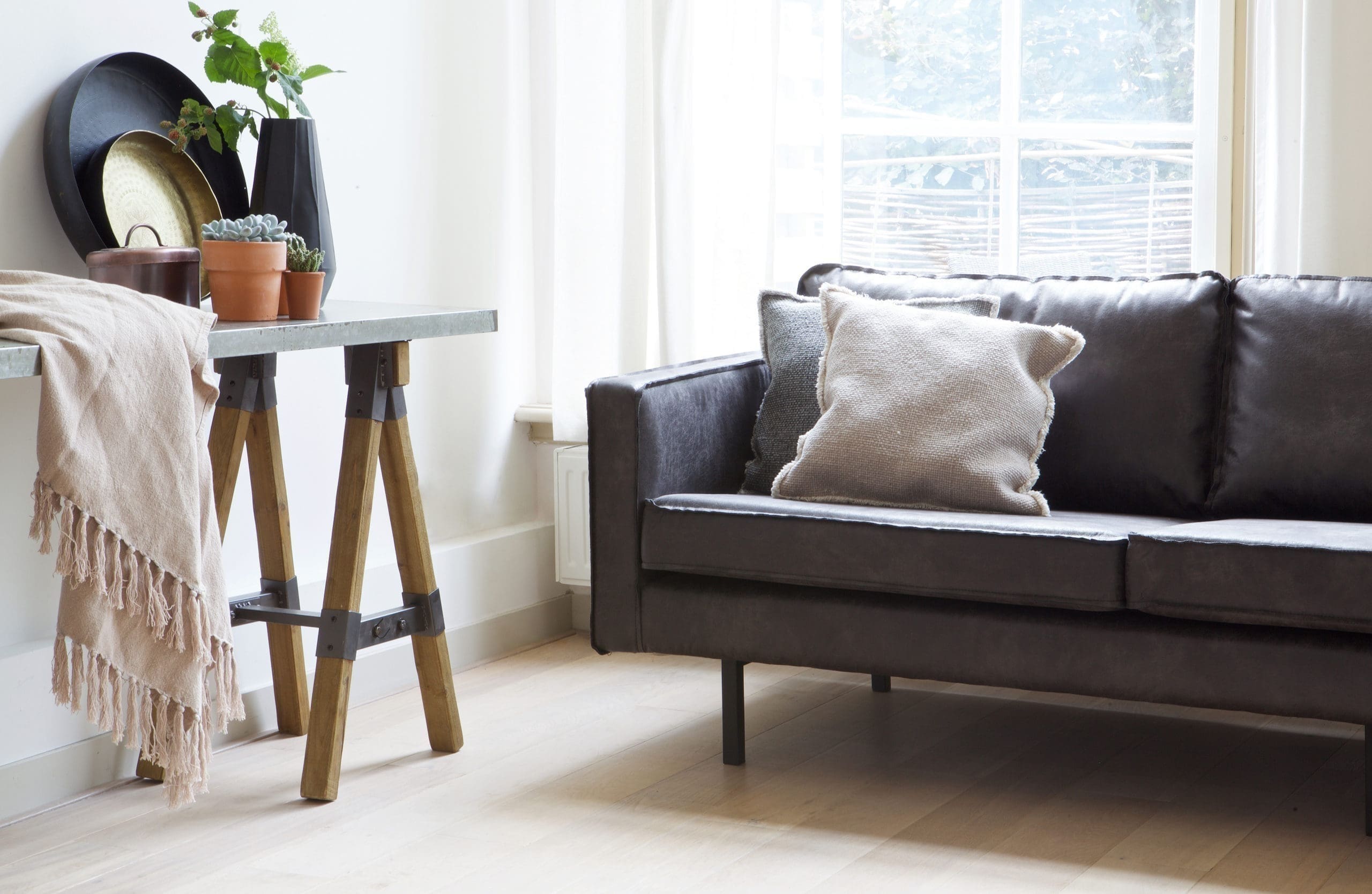 BePureHome Rodeo 3-zitsbank Zwart Black Bank