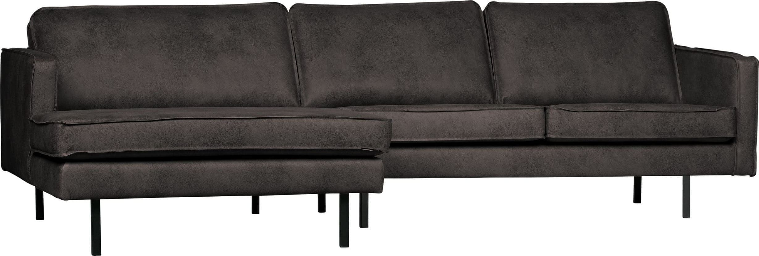 BePureHome Rodeo Chaise Longue Links Zwart Black Bank