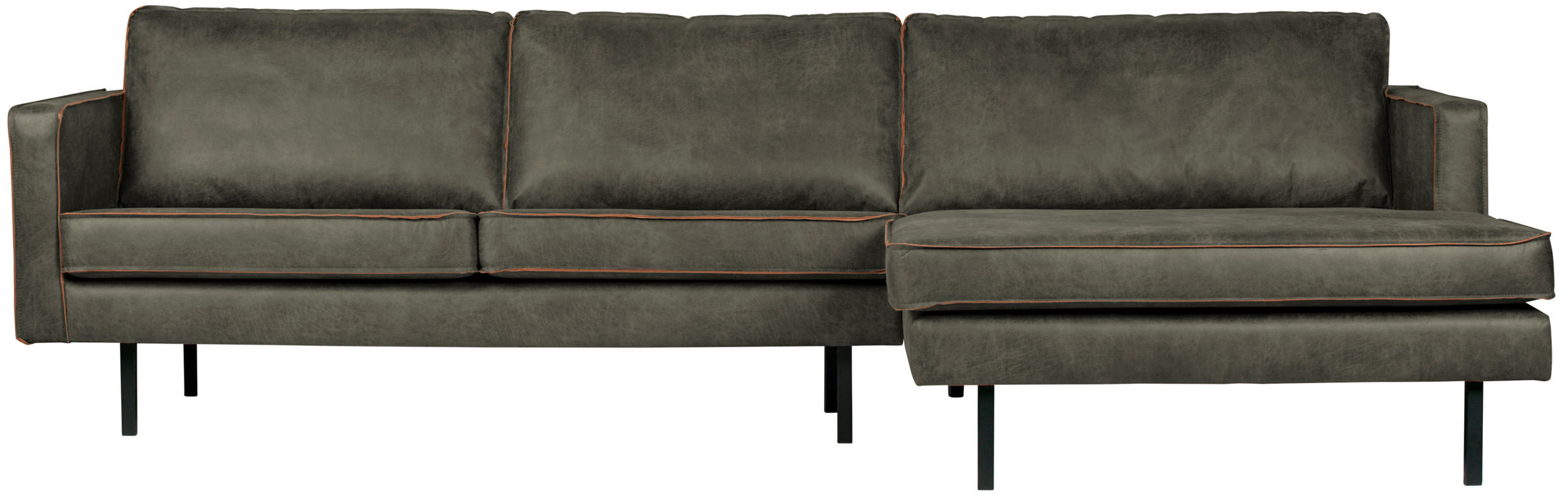 BePureHome Rodeo 3-zits Met Chaise Longue Rechts Army