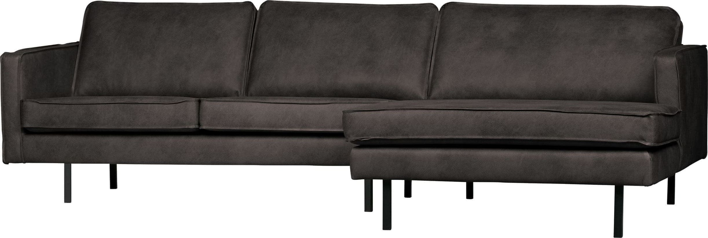BePureHome Rodeo Chaise Longue Rechts Zwart Black Bank