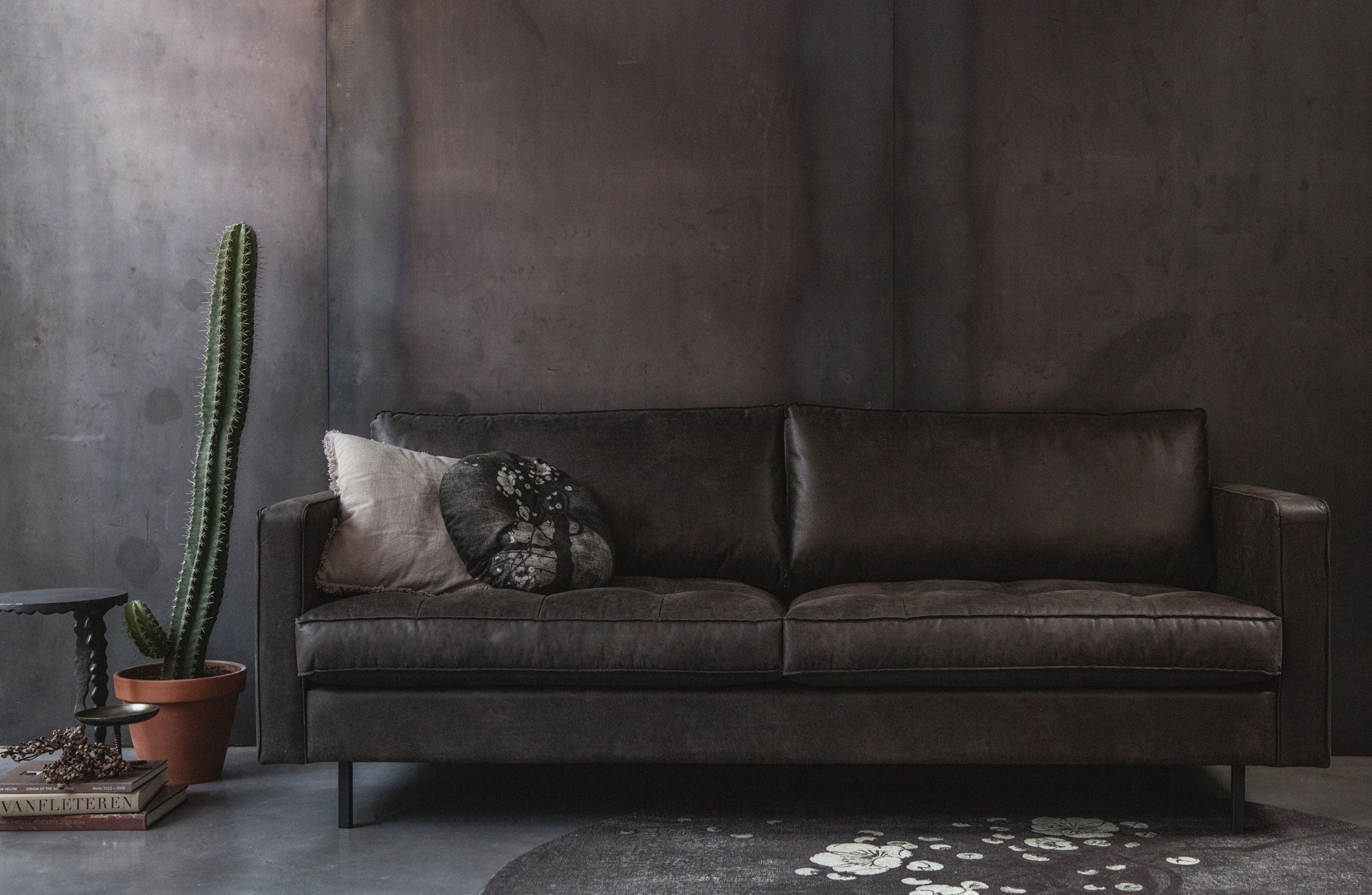 BePureHome Rodeo Classic 2,5-zitsbank Zwart Black Bank