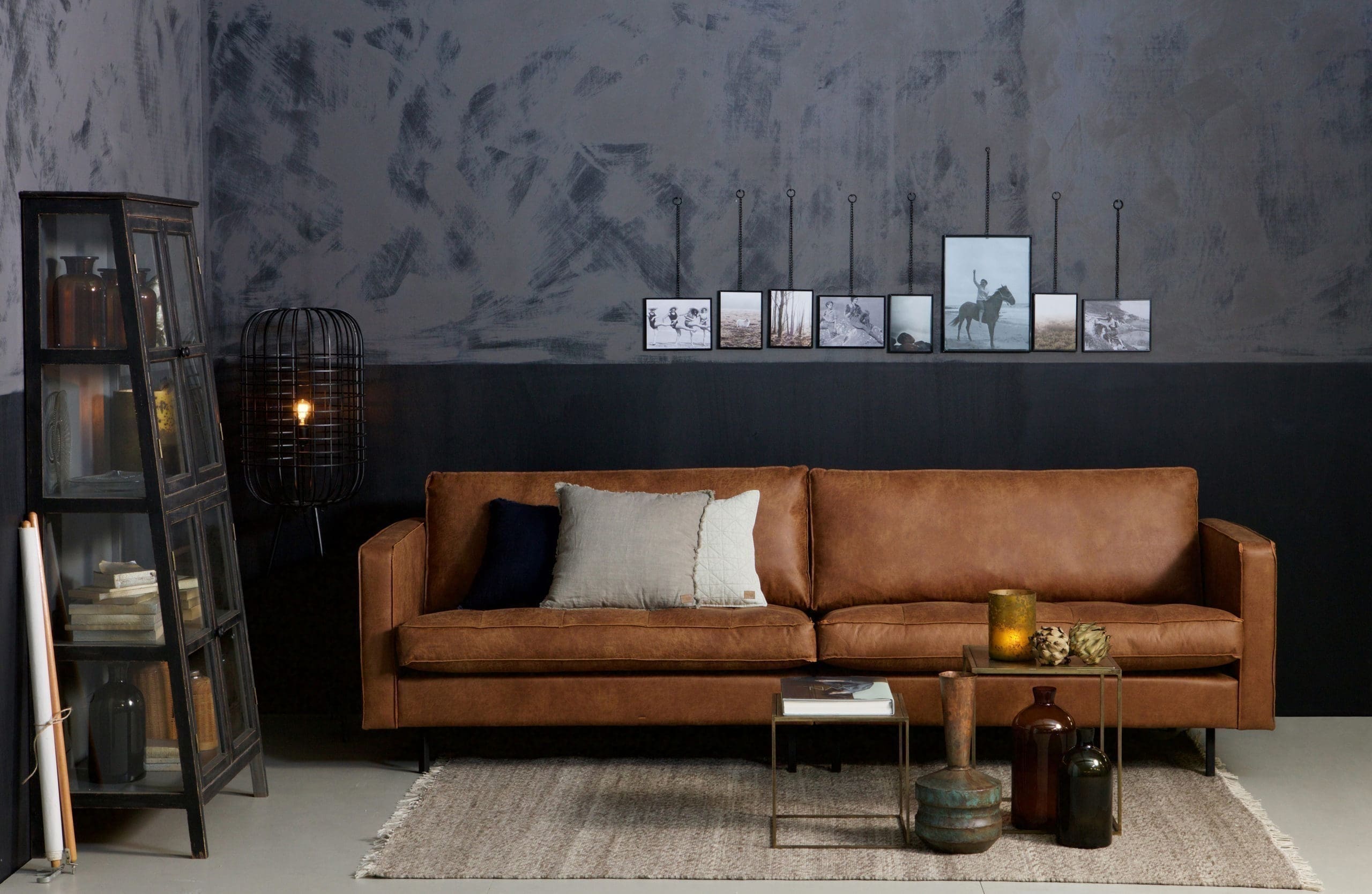BePureHome Rodeo Classic 3-zitsbank Cognac Cognac Bank