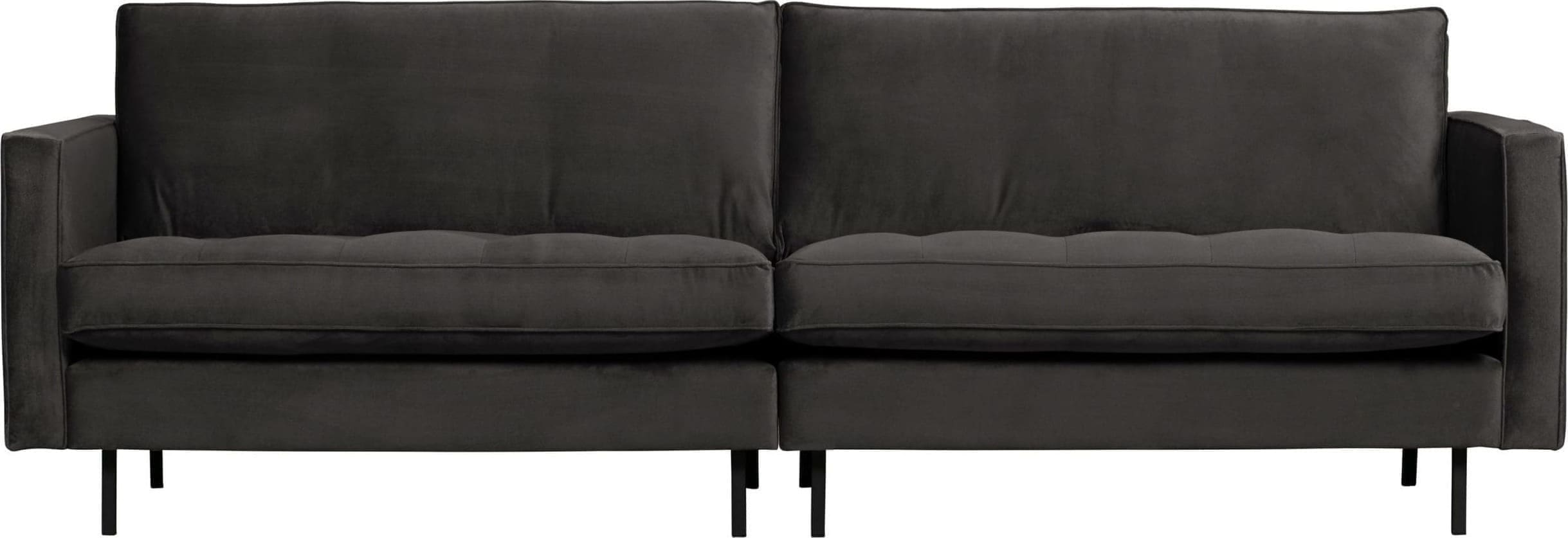 BePureHome Rodeo Classic 3-zitsbank Velvet Antraciet Anthracite Bank