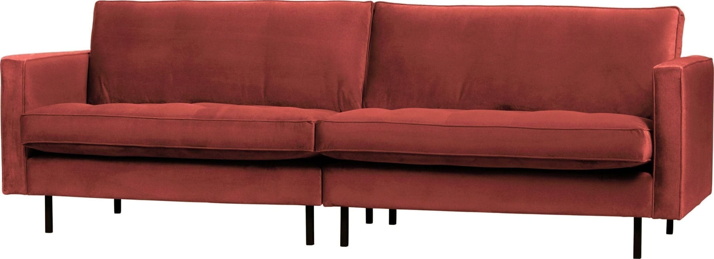 BePureHome Rodeo Classic 3-zitsbank Velvet Chestnut Chestnut Bank