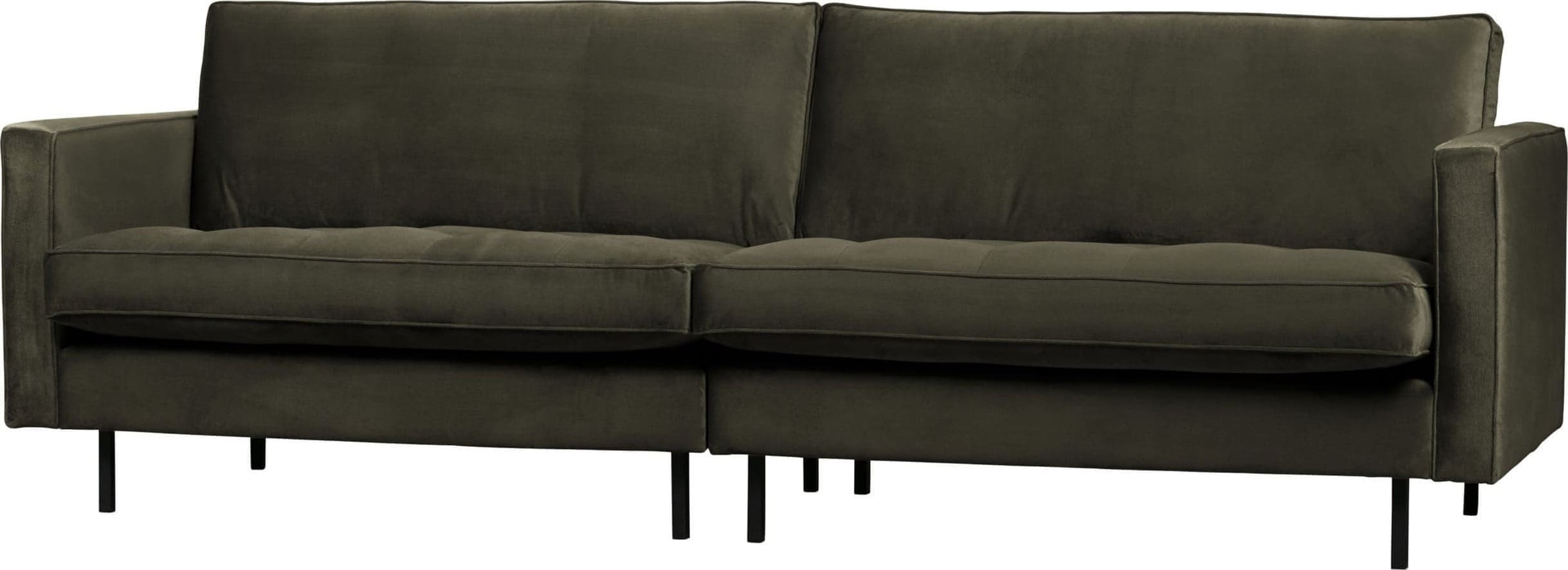 BePureHome Rodeo Classic 3-zitsbank Velvet Dark Green Hunter Dark green Bank