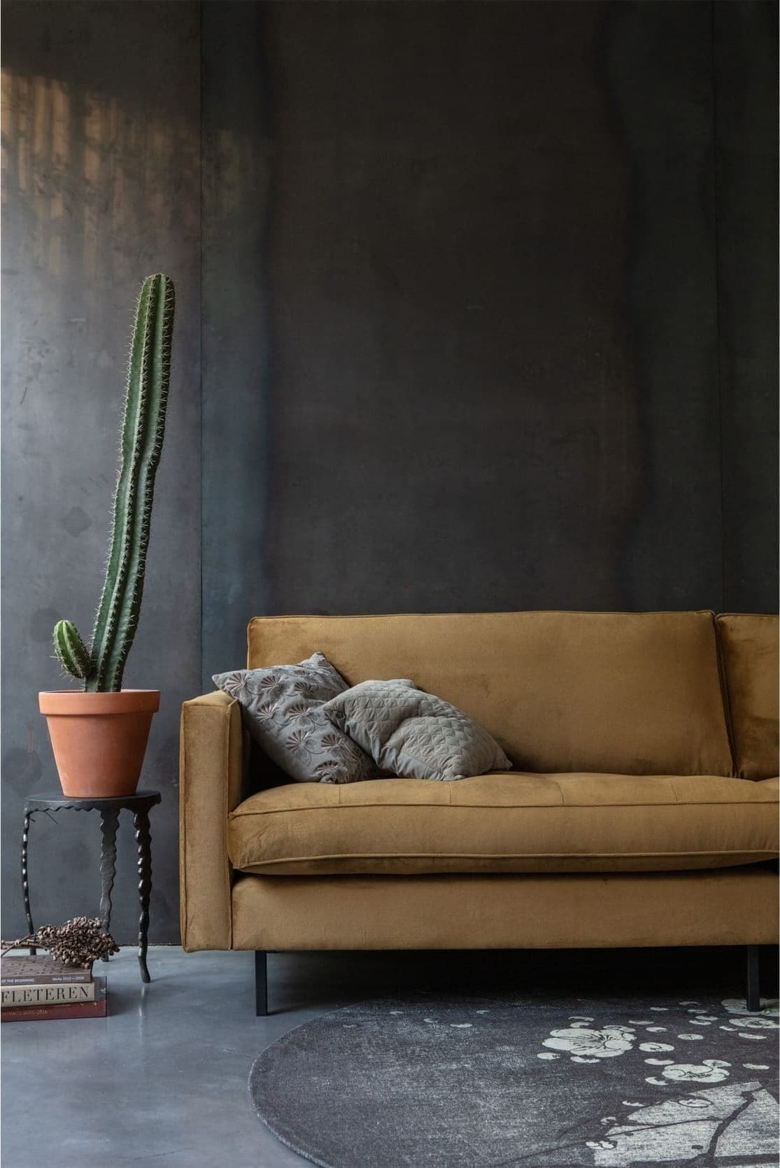 BePureHome Rodeo Classic 3-zitsbank Velvet Honing Geel Honey yellow Bank