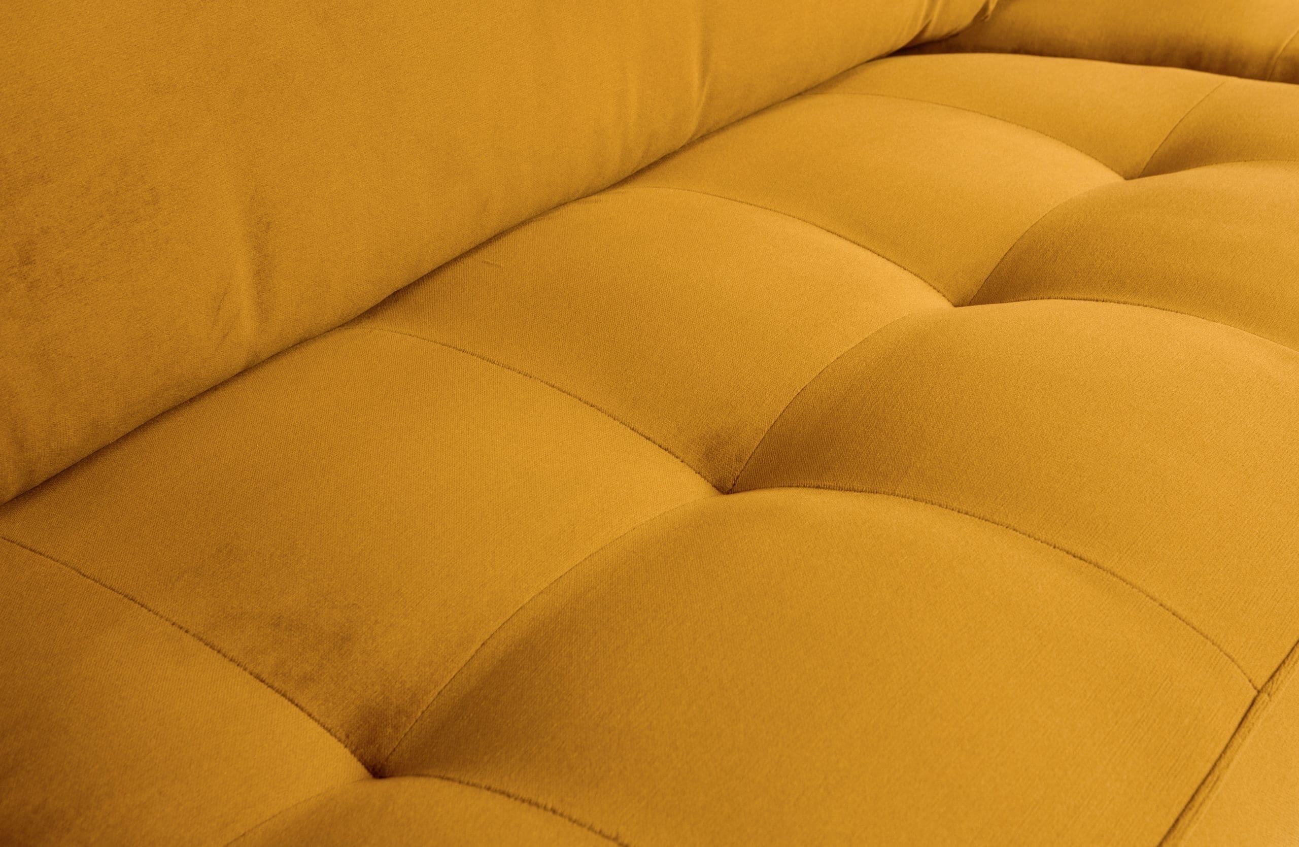 BePureHome Rodeo Classic 3-zitsbank Velvet Oker Ochre Bank
