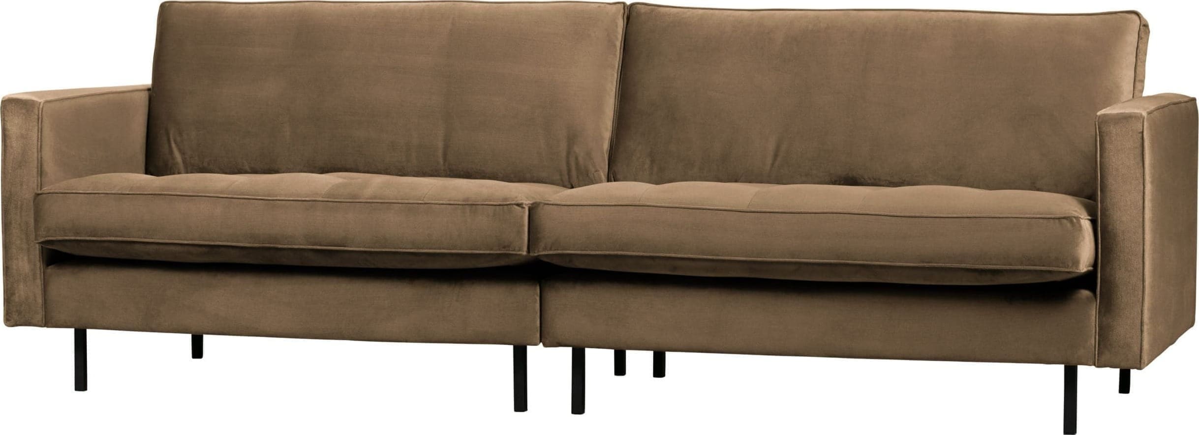 BePureHome Rodeo Classic 3-zitsbank Velvet Taupe Taupe Bank