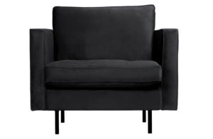 BePureHome Rodeo Classic Fauteuil Velvet Antraciet Anthracite Bank