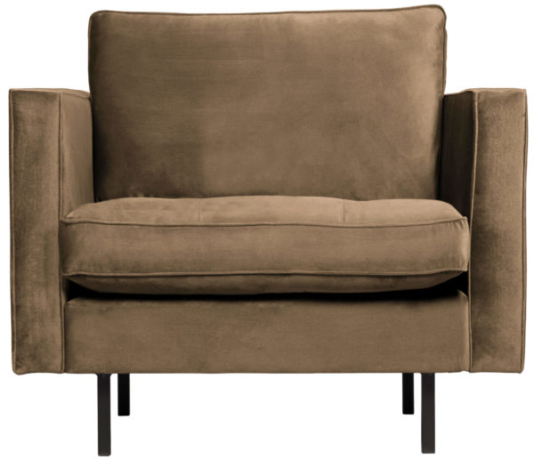 BePureHome Rodeo Classic Fauteuil Velvet Taupe Taupe Bank
