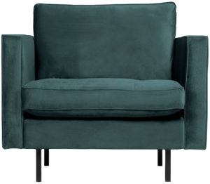 BePureHome Rodeo Classic Fauteuil Velvet Teal Teal Bank