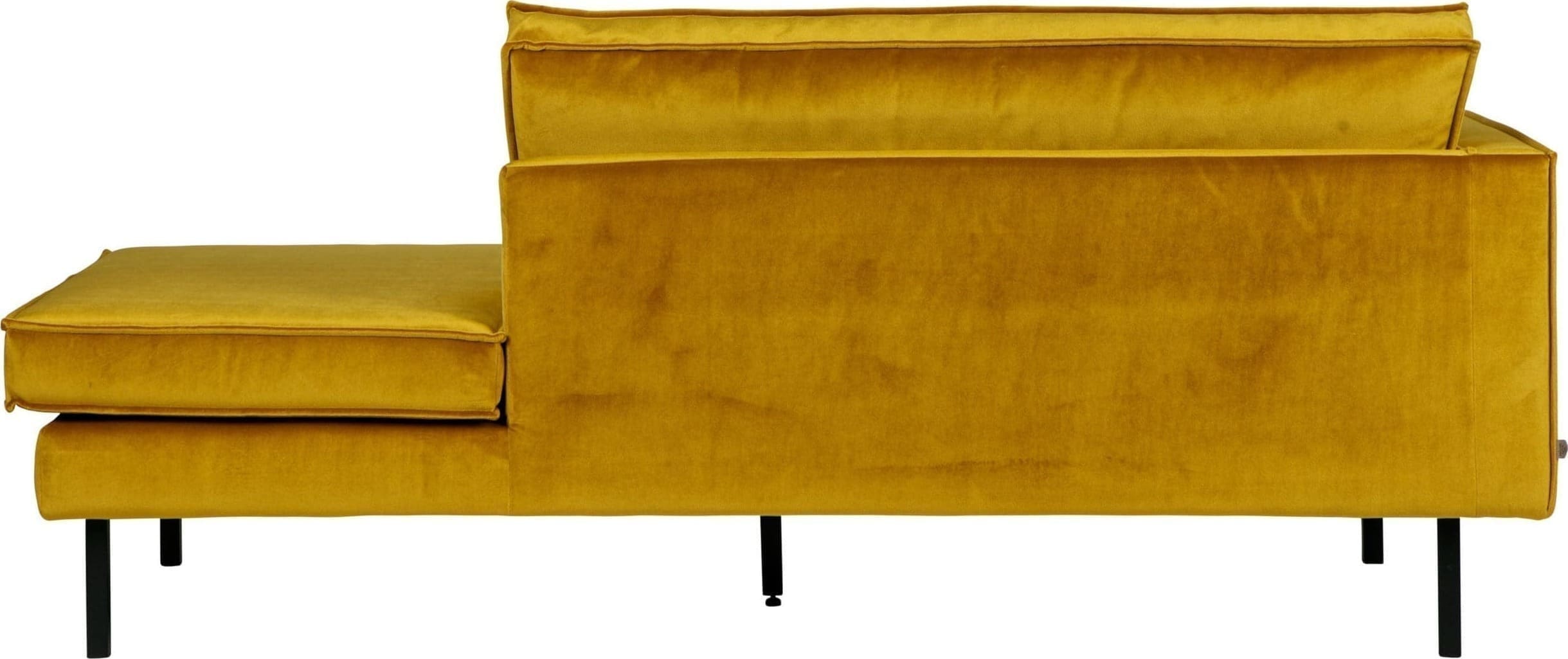 BePureHome Rodeo Daybed Left Velvet Oker Ochre Bank